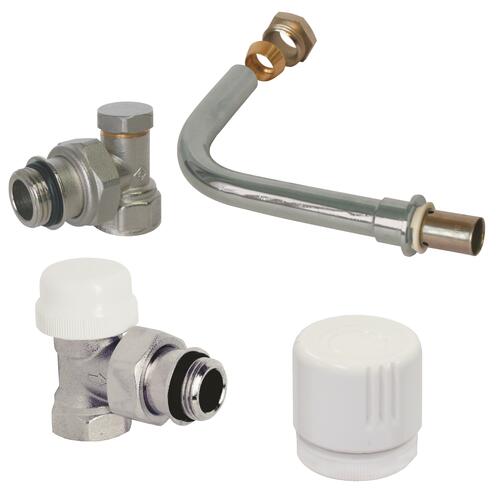 Pack de raccordement avec robinet thermostatisable pour radiateurs - PER à sertir